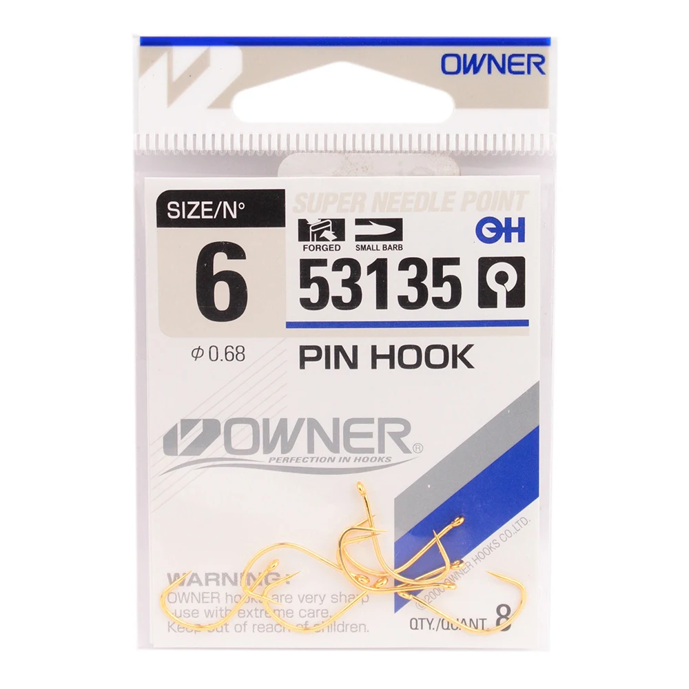 Owner OH Dutch Hook Gold Fishing Hook Size 3.5-0.6 – For White Flies & Small Sweat Fish