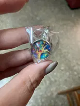 Pendientes de árbol de la vida para mujer, aretes de Color plata, pendientes de Francia para mujer, aretes con gancho para la oreja, joyería cabujón de cristal