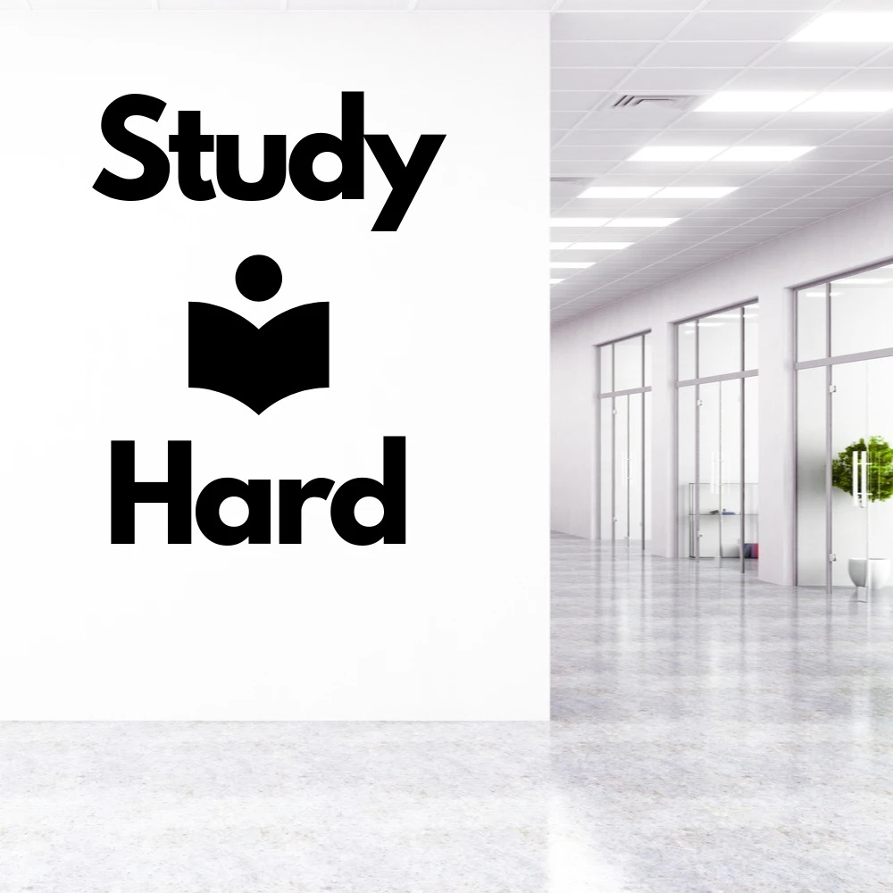 "study Hard" Motivational Wall Sticker Decal Study Wall Sticker Home