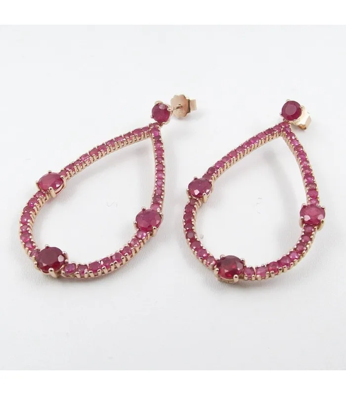 Серьги-крисор серебро 925‰ корень рубиновый OR.83547RR