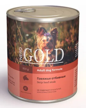 

Nero gold canned food for dogs "beef chops" 0,81 kg x 6 PCs