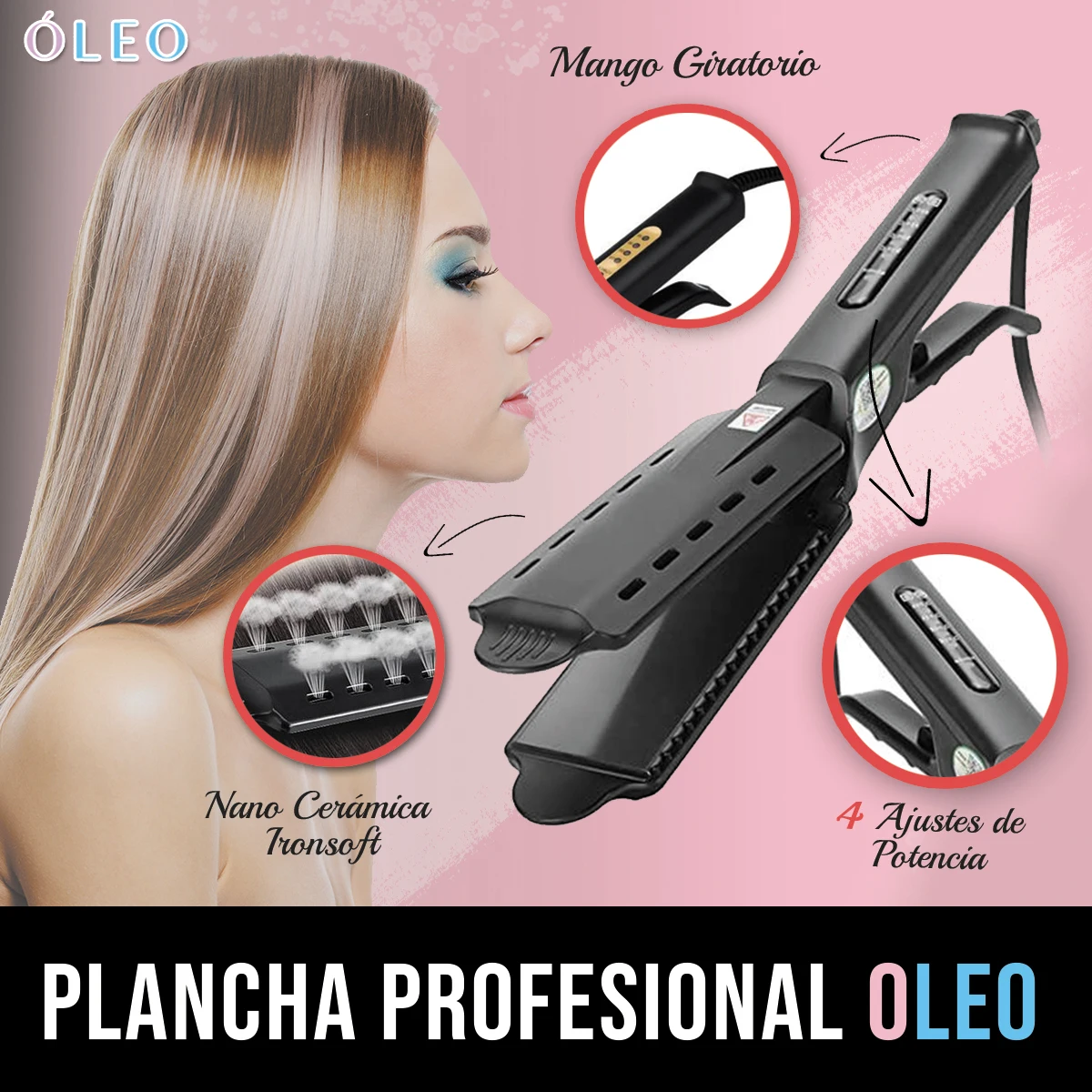 Plancha Profesional Para Cabello, plancha cerámica ironsoft para todo tipo  de Pelo, dejara tu cabello sedoso y suave en minutos| | - AliExpress
