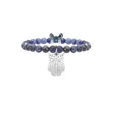 

KIDULT-SODALITE BRACELET WITH OWL PENDANT NECKLACE 316L STAINLESS STEEL AND CRYSTAL-COD 731136 ANIMAL PLANET
