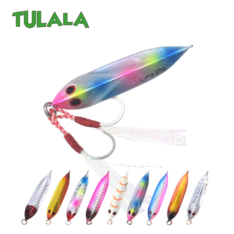 

Tulala Metal Cast 25g Jig Spoon Shore Jigging Casting Lead Fish SeaBass Fishing Pike Lure Tackles Wobbers Hard Baits