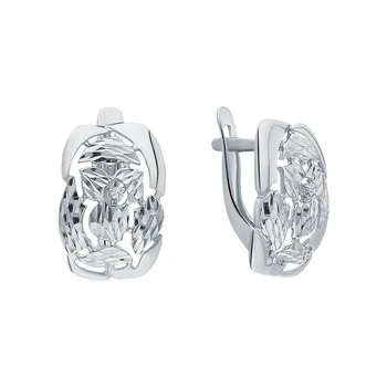 

Silver earrings with cubic zirconium sunlight sample 925