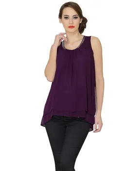 

Maternity Clothing Gemstone Asymmetric Chiffon Blouse