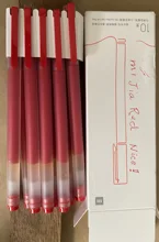 Xiaomi-Bolígrafo de Gel súper duradero, bolígrafo con signo de escritura de 0,5mm, recambio fluido de Suiza, bolígrafo de tinta roja y negra