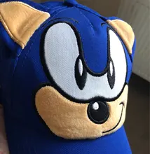 Gorra de béisbol a la moda para niños, gorro de algodón con imagen de animación de juego Popular, Sonic, 2 a 8 años, transpirable