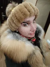 BLUENESSFAIR-Chaqueta larga impermeable de invierno para mujer, abrigo de piel de zorro y mapache Natural, ropa de calle extraíble, 2020