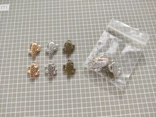 10 Uds. De dijes de Cactus de aleación de Zinc y Metal de tres colores, 15x20mm, aptos para joyería médica, dijes colgantes de plantas