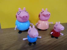Figuras de acción de Peppa pig, George, familia de conejillos de indias, papá, mamá, Anime Original, juguetes para niños, regalo de Navidad