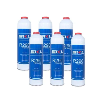 

Pack 6 Bottles Refrigerant R290 370Gr Propane Disposable Container