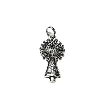 

Pendant 925 sterling silver m 35mm. Medal Virgin Pillar unisex