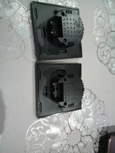 Wall-Switch Glass-Panel White Standard Crystal Ac110-220v EU 1set 1-Way