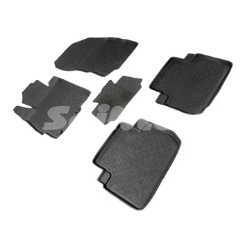 

For Mitsubishi Eclipse Cross 2017-> Rubber floor mats into saloon, 5 pcs/set [Seintex 89608]