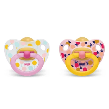 

ebebek Nuk Happy Kids Baby Rubber Pacifier 6-18 m 2 pcs