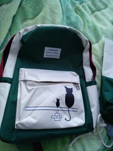 Panelled Shoulder-Bag Backpack Female Canvas Girl FUNMARDI Women for Patchwork Cat-Pattern