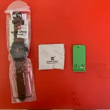 NAVIFORCE- Relojes deportivos de cuero para hombre, relojes de pulsera masculino, digital, led, de cuarzo, resistente al agua