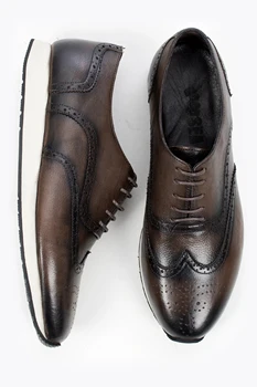 

DeepSEA Male Bitter Coffee Luxury Sport Casual Shoes High Quality Hollowed Wedding Business Party Oxford 1909790