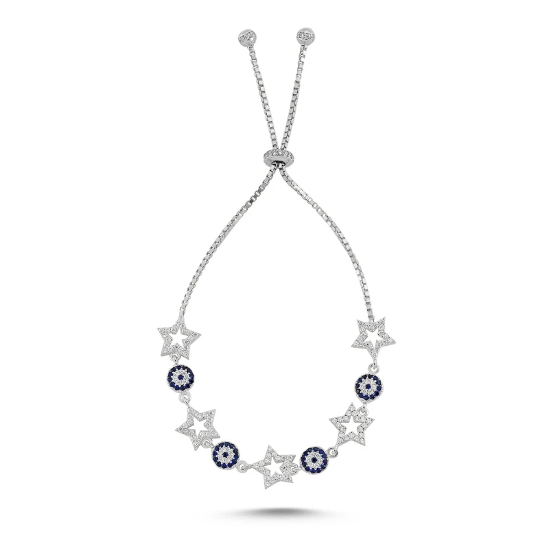 

Silver 925 Sterling Zircon Cubic Zirconia Star Elevator Bracelet
