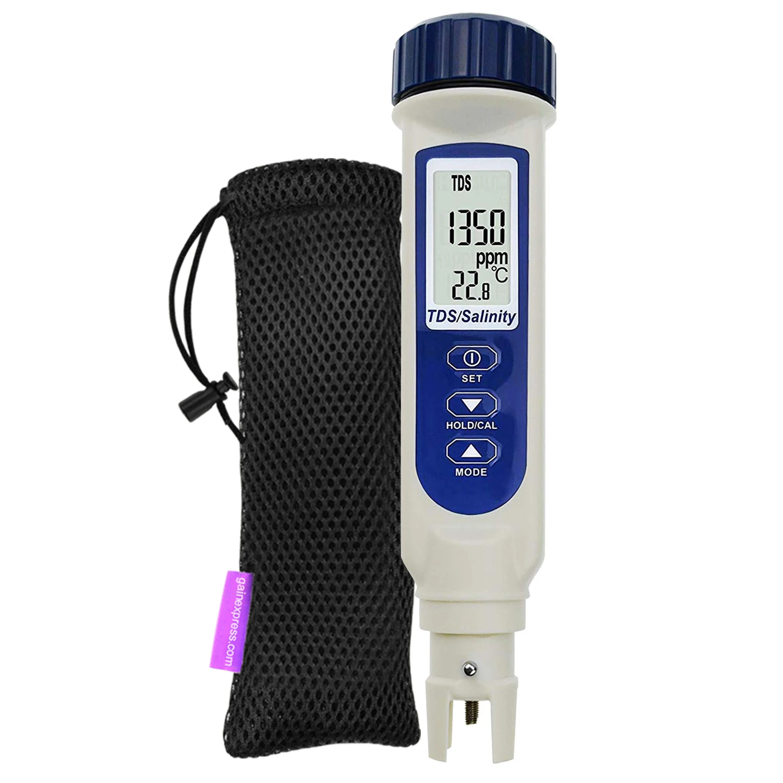 

Water Quality Tester Pentype TDS Salinity Meter Detector Data Hold Hydrometer Bog LCD Display with FREE Pouch