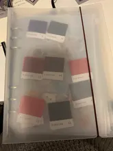 Archivador de fotos A5 A6, productos de almacenamiento, pegatinas de inserción, carpeta de folletos en espiral, 8 Uds., hojas internas, bolsa con cremallera