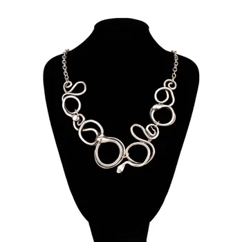 

Necklace jewelery snake (jewelery alloy, silver) 55801