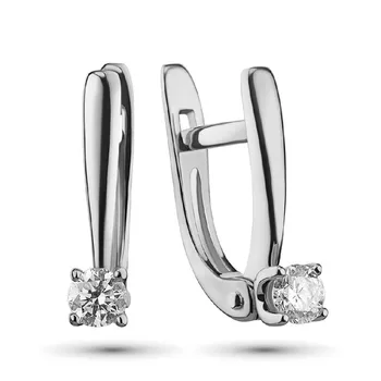 

Silver earrings with diamonds sunlight sample 925 test