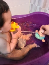 Cerdo de juguete de dibujos animados para bebé, juguete de agua clásico para bebé, Tortuga de natación infantil, cadena enrollada, relojería, juguete de playa para niños, 1 ud.