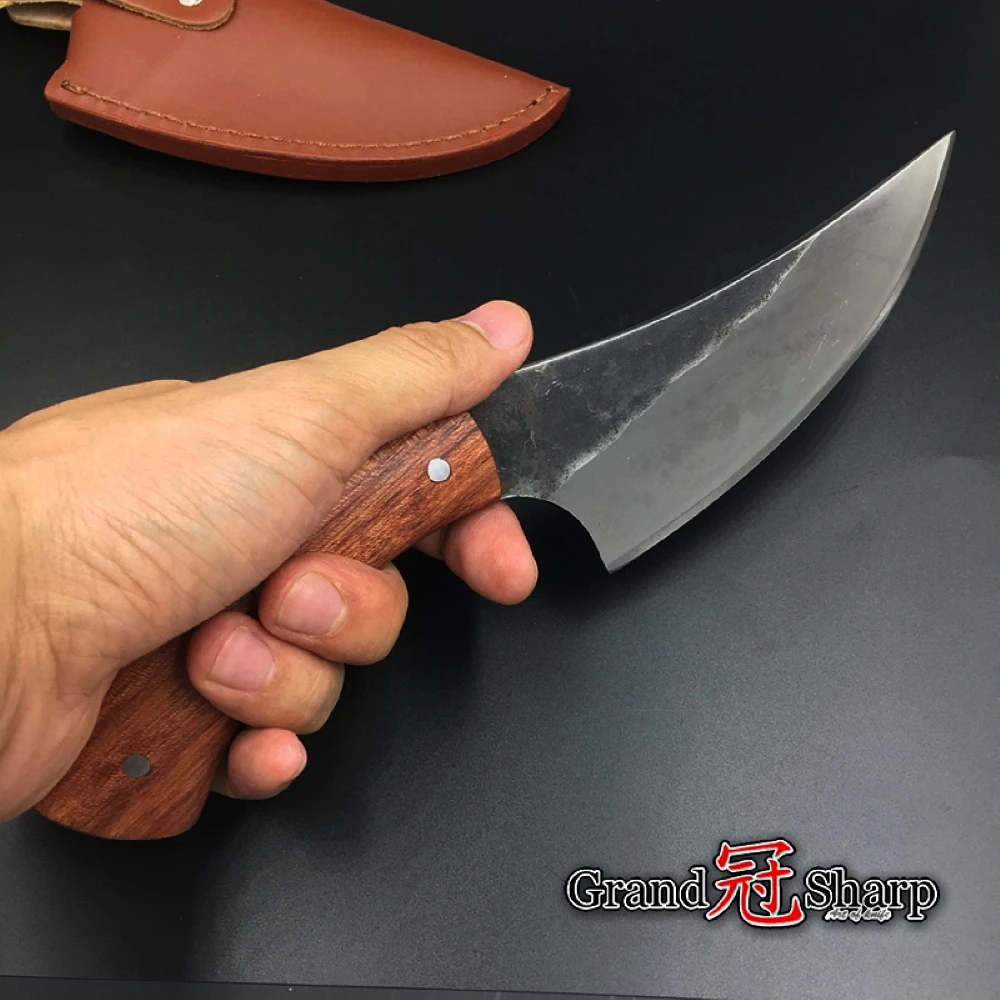 Billig Boning Messer Handgemachte Geschmiedet Gehämmert Chef Küche Messer BBQ Werkzeuge Metzger Fleisch Cleaver Outdoor Camping Gadgets Hause Kochen