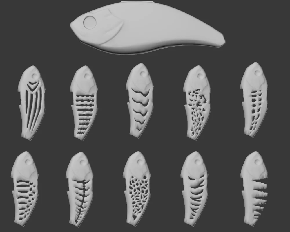 WLure жесткий пластиковый 3D Трафарет для плавного воблера модели UPL772|Наживки| |