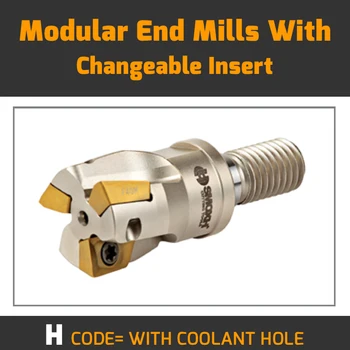 

MT90 XO12 D32 M16 L43 Z04 H-WITH COOLANT HOLE Modular End Mills With Changeable Insert