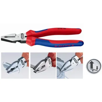 

COMBINATION PLIER 180MM REINFORCED M/BIMATERIA 0202180 KNIPEX