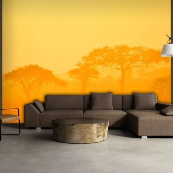 

Wall mural-Orange savanna - 250x193 cm