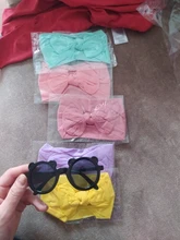 5 Pcs/Set Baby Girl Headband Bows Elastic Headbands Hair Band For Girls Solid Color Kids