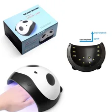 36 w/24 w usb bonito panda forma uv conduziu a lâmpada luz da arte do prego gel secador unha cura manicure máquina luvas de mão do prego(China)