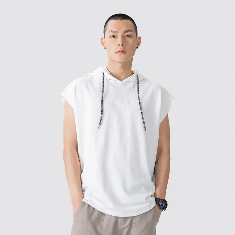 

NEESKENS Pure Color Man Short Sleeves Hooded Cap T-shirt men high quality high quality Sports t-shirts with cap Teenagers Shirt