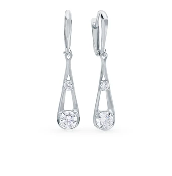 

Silver earrings with cubic zirconia sunlight sample 925