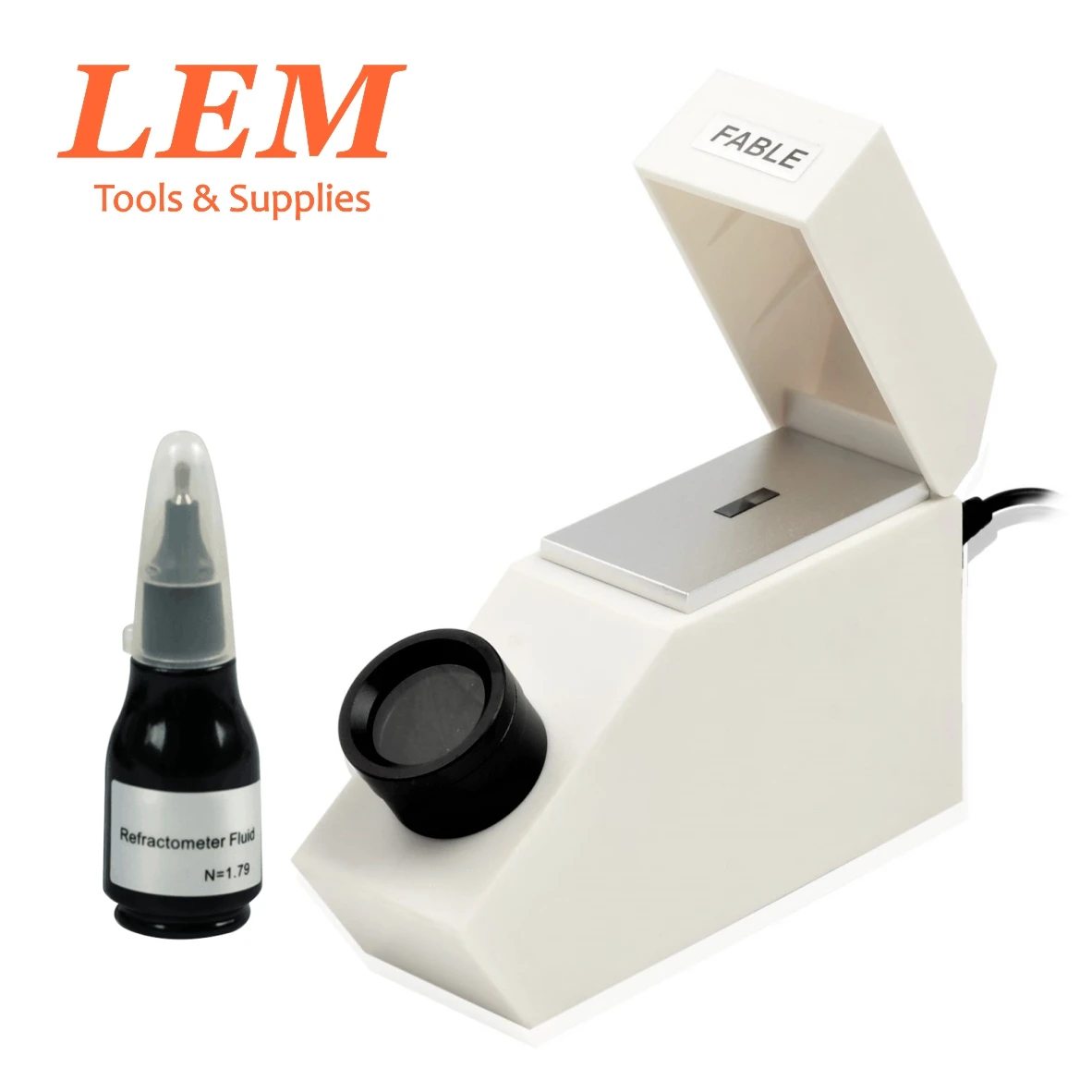 Gem Refractometer With Built in Light Test Refractive Index Jewelry Identification Instruments