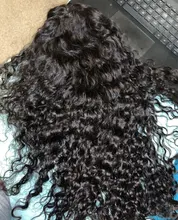Pelucas frontales de onda profunda para mujeres negras 28 30 pulgadas, cabello humano rizado 13x4 brasileño Remy, peluca con malla Frontal ondulada y húmeda