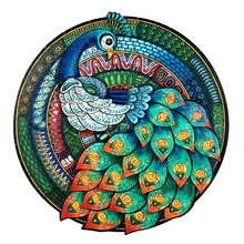 Puzzle en bois coloré en forme d'animal, pour adultes et enfants, jouets éducatifs en bois, bricolage, artisanat, cadeaux