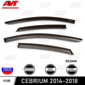 

Window deflectors for Lifan Cebrium 2014~2018 car styling wind deflector guard auto vent visor rain guards cover