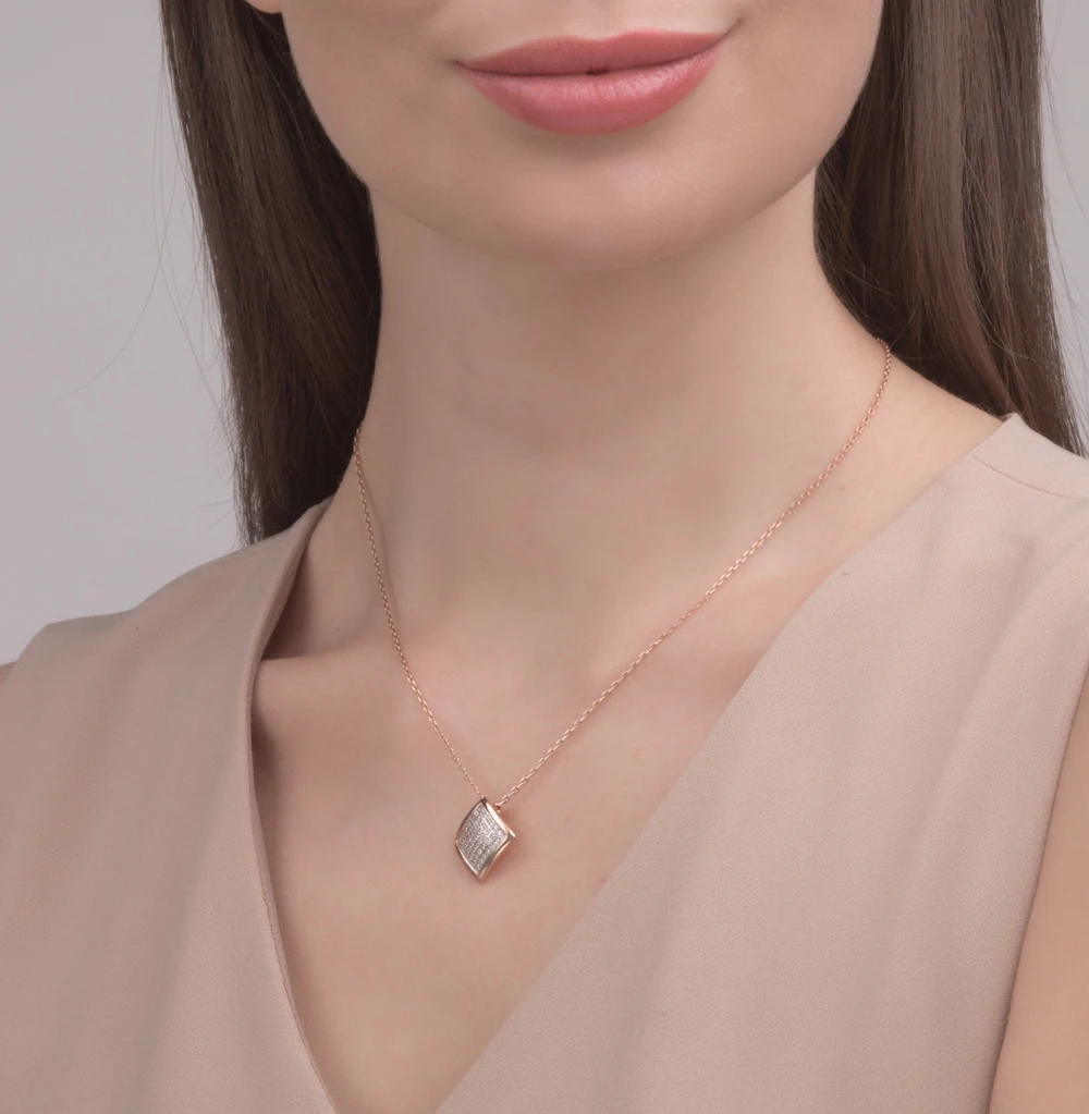 Silver Pendant with cubic zirconia SUNLIGHT test 925