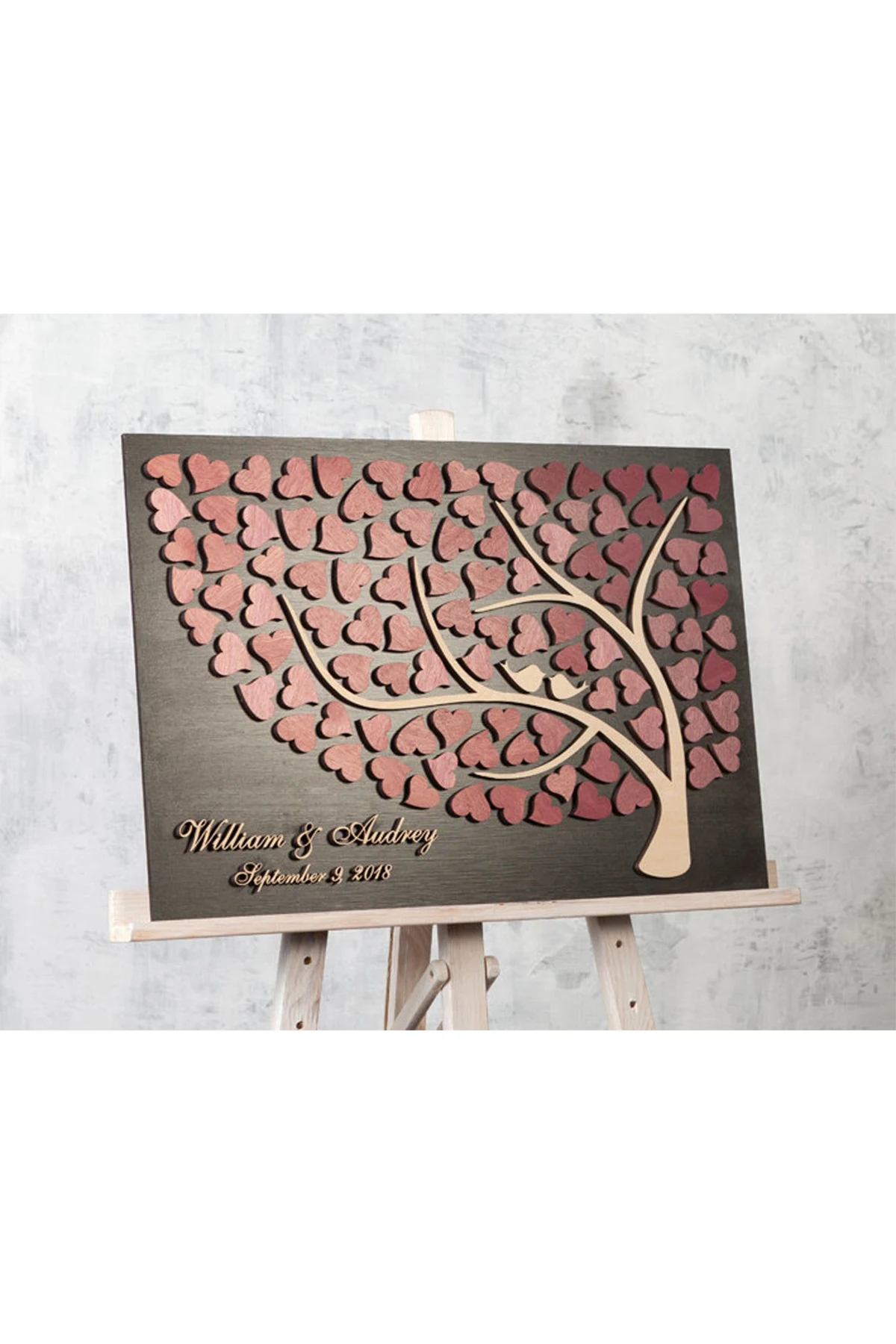 Wedding Guest Visitor Signature Book Wooden Personalized Alternatives to Names Date Mr and Mrs Mariage 3D Love Valentine's Rusti | Дом и