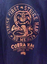 Mens T-Shirt Clothing Crew Cobra Kai Vintage Karate Kid Plus-Size Cotton Short-Sleeve