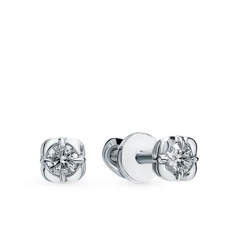 

Gold earrings with diamonds sunlight sample 585 test