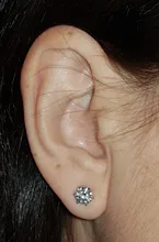 OEVAS Real 0,5-1 quilate D Color esmeralda, pendientes para las mujeres de calidad superior 100% de Plata de Ley 925 Plata brillante joyería de la boda