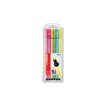 

Pen 68 STABILO5.15 marker pens 6 NEON COLORS assorted COLORS-pencil case