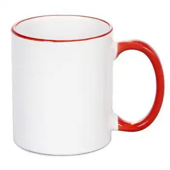 

Sublimation Porcelain Handle Red Mug