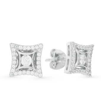 

Silver earrings with cubic zirconia sunlight sample 925